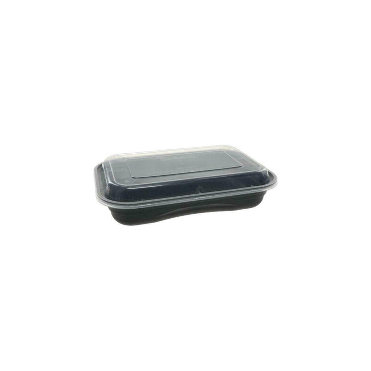 UPC 016194134537 product image for NV2GRT2786B 27 oz P & P Versa2Go Rectangle Container Combo, Black & Clear -  | upcitemdb.com