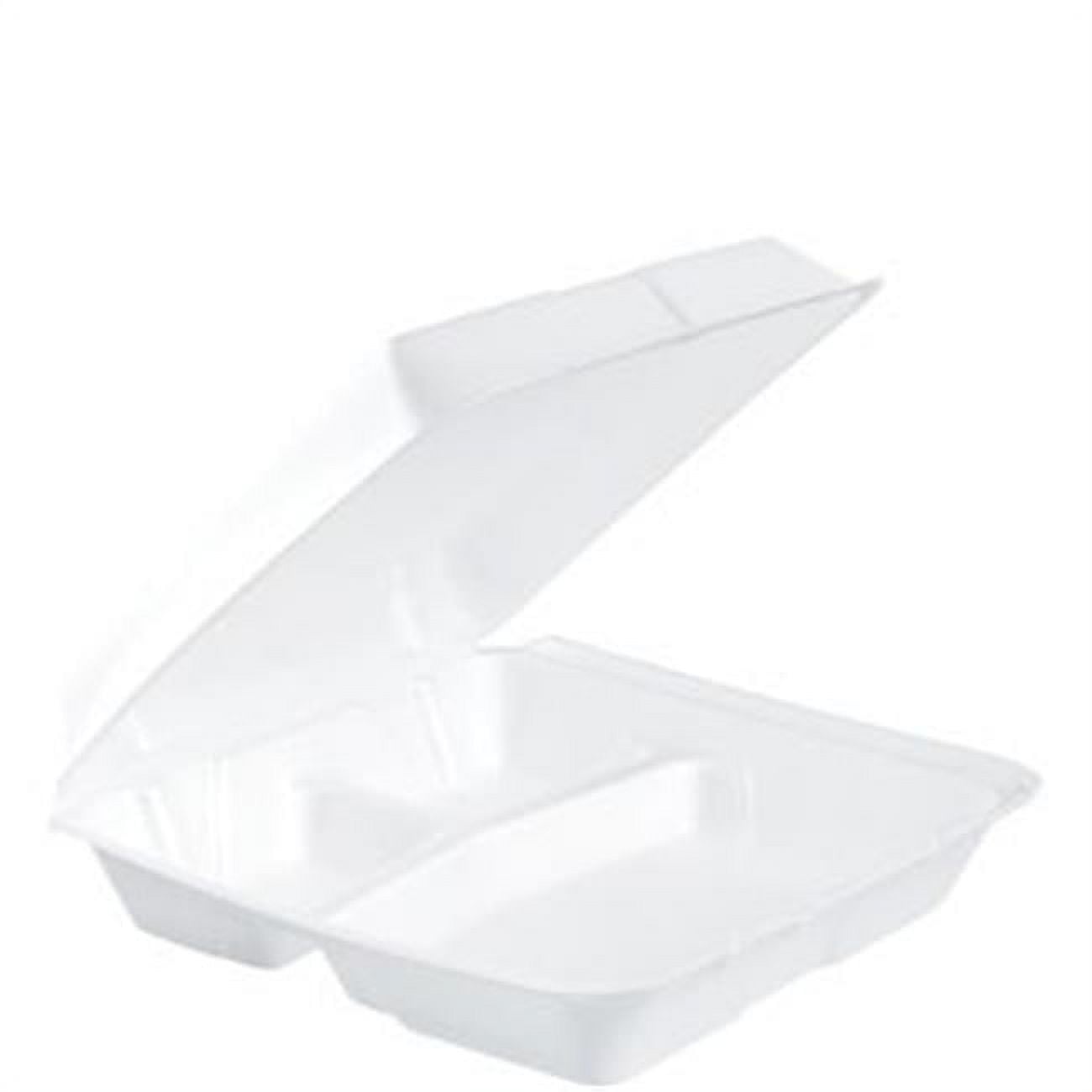 95ht3r Cpc 3-compartment Container White Hinged Foam Lid - Large, Case Of 200