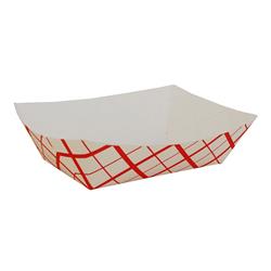 0425 Cpc 3 Lbs Southland Paperboard Food Tray - Red & White, Case Of 500
