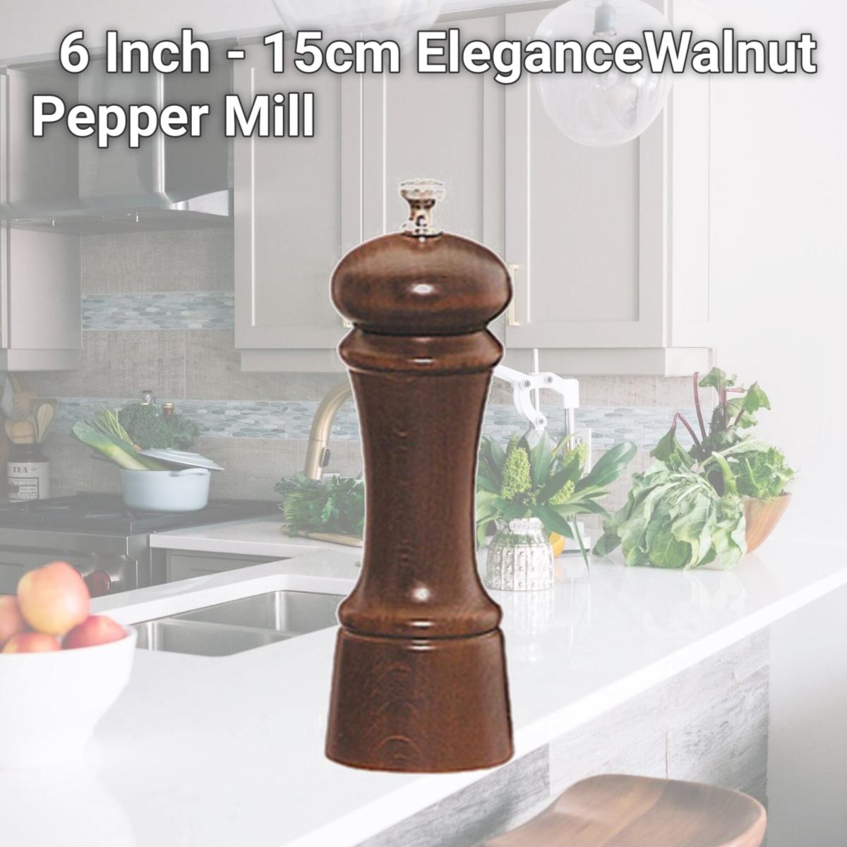 Picture of Chef Specialties 06150 6 Inch - 15cm EleganceWalnut Pepper Mill