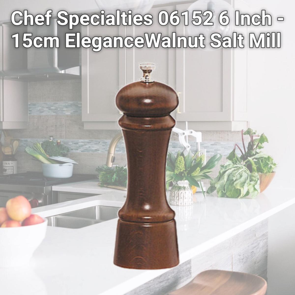 Picture of Chef Specialties 06152 6 Inch - 15cm EleganceWalnut Salt Mill