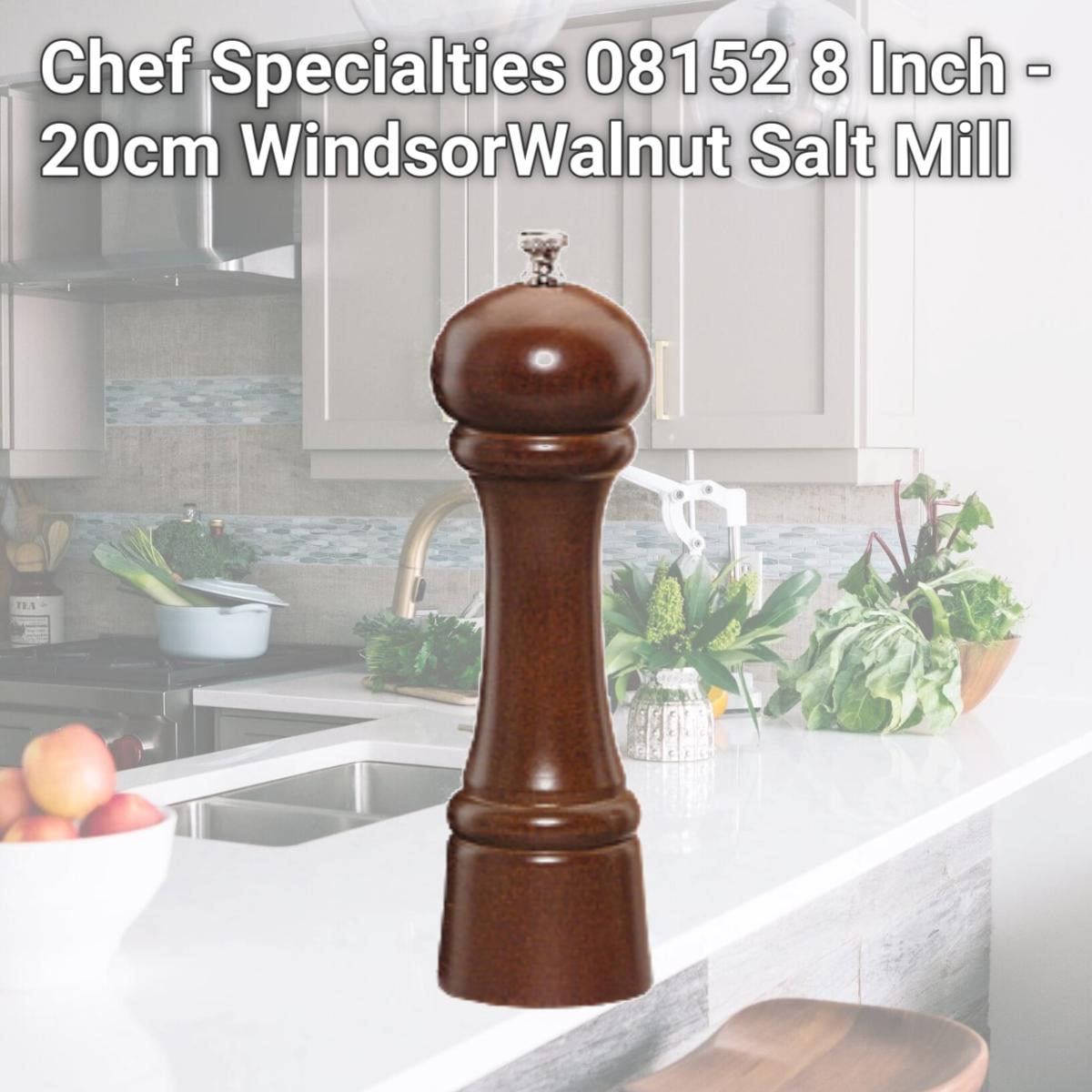 Picture of Chef Specialties 08152 8 Inch - 20cm WindsorWalnut Salt Mill