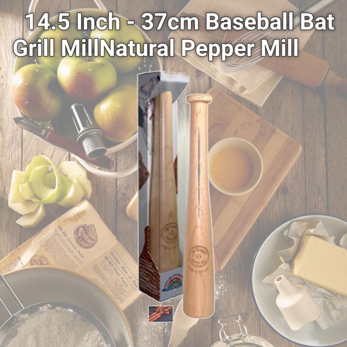 Picture of Chef Specialties 14200 14.5 Inch - 37cm Baseball Bat Grill MillNatural Pepper Mill