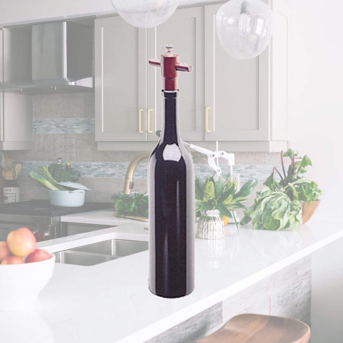 Picture of Chef Specialties 16006 14.5 Inch - 37cm Tall Wooden Wine BottleEbony Pepper Mill