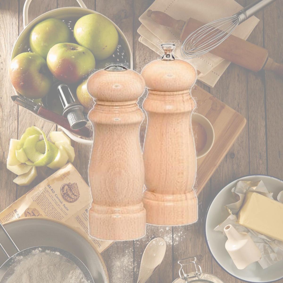 Picture of Chef Specialties 06202 6 Inch - 15cm SalemNatural Pepper Mill Salt MillSet