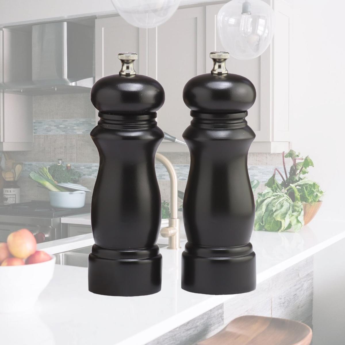 Picture of Chef Specialties 06302 6 Inch - 15cm SalemEbony Pepper Mill Salt Mill Set