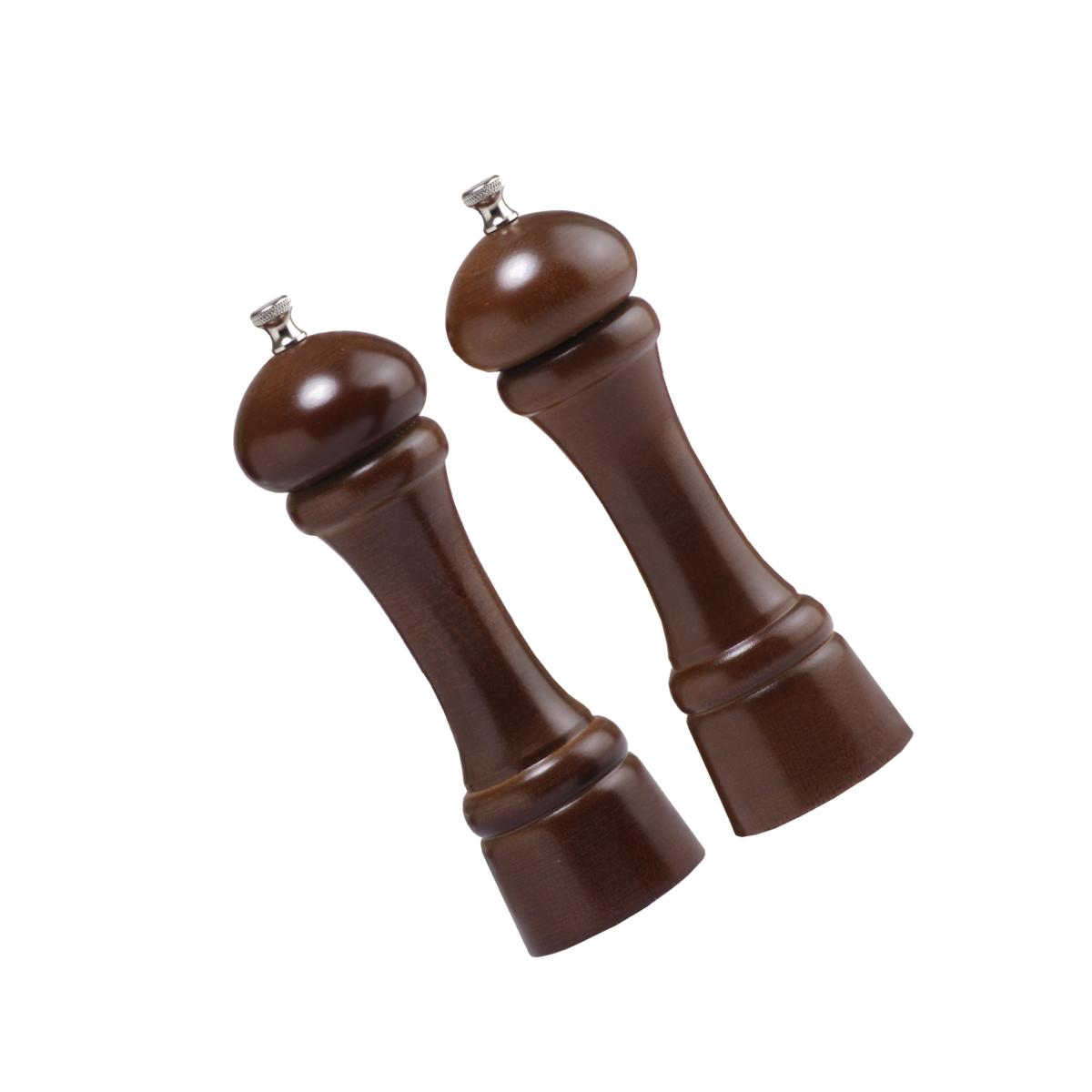 Picture of Chef Specialties 08102 8 Inch - 20cm WindsorWalnut Pepper Mill Salt Mill Set