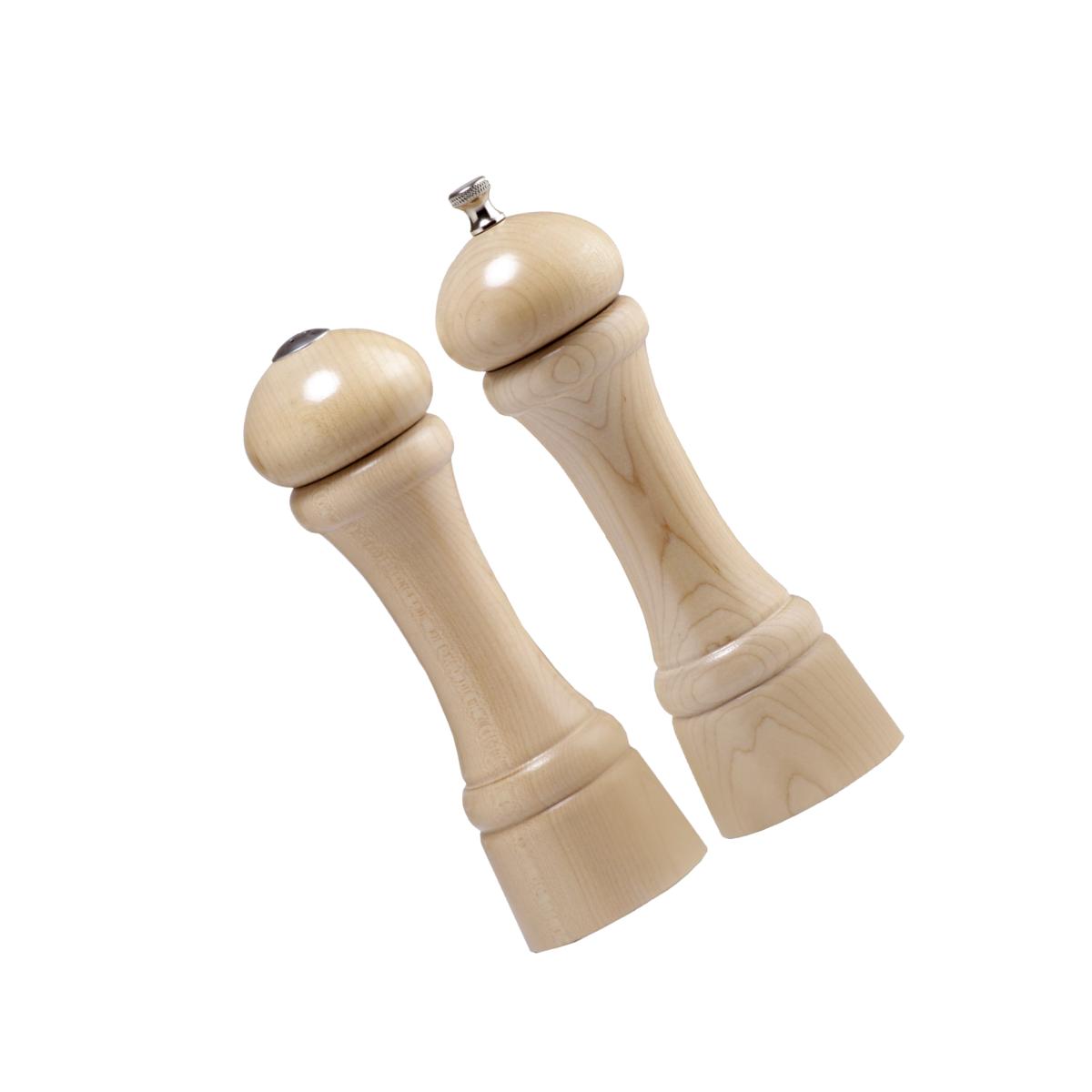 Picture of Chef Specialties 08200 8 Inch - 20cm WindsorNatural Pepper Mill Salt Shaker Set
