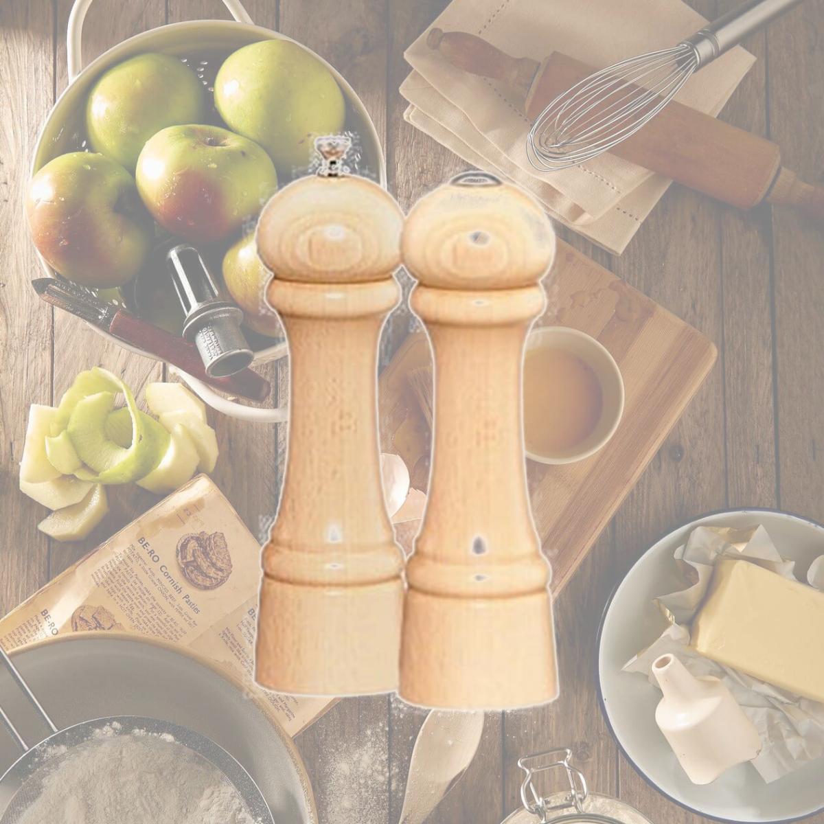 Picture of Chef Specialties 08202 8 Inch - 20cm WindsorNatural Pepper Mill Salt Mill Set