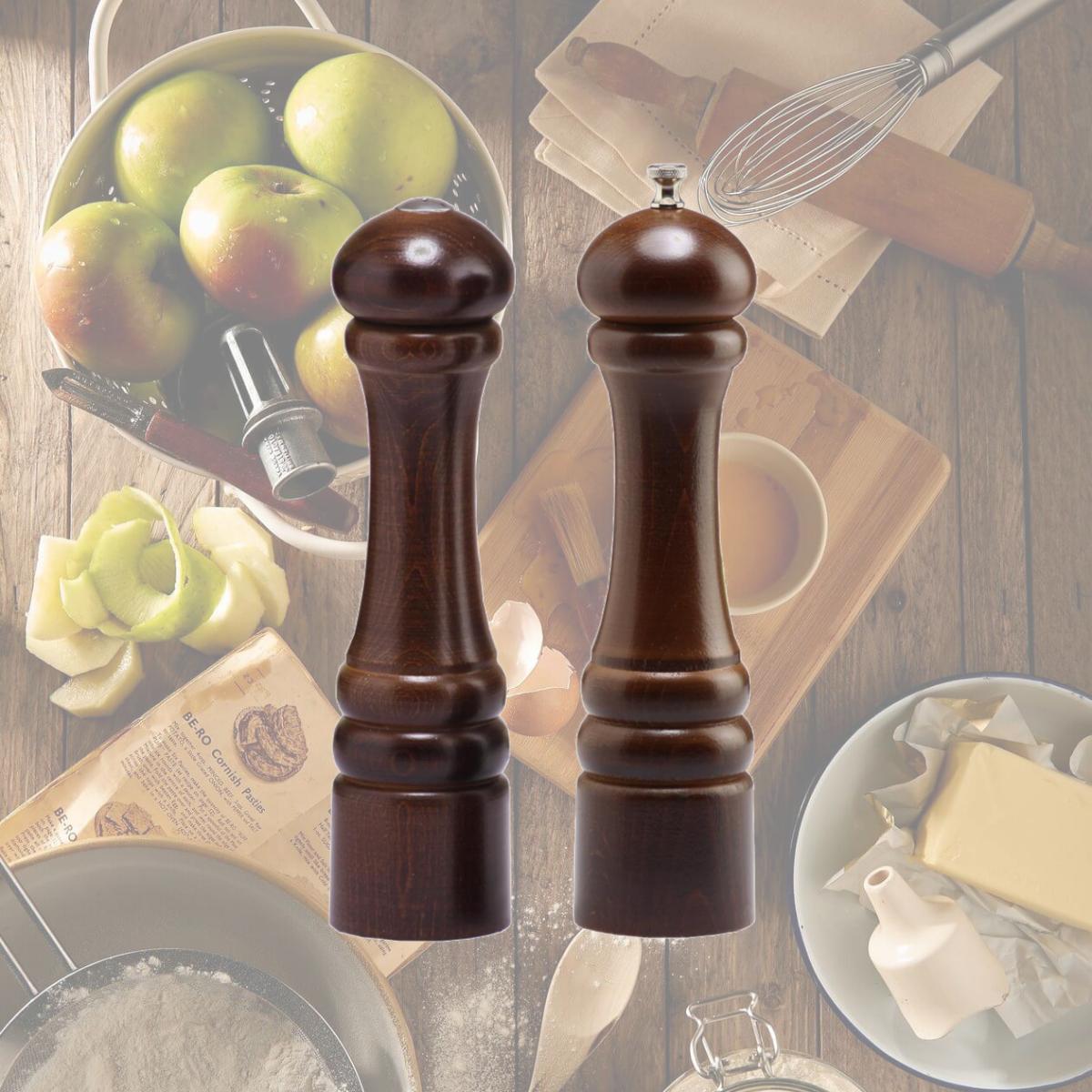Picture of Chef Specialties 10100 10 Inch - 26cm ImperialWalnut Pepper Mill Salt Shaker Set