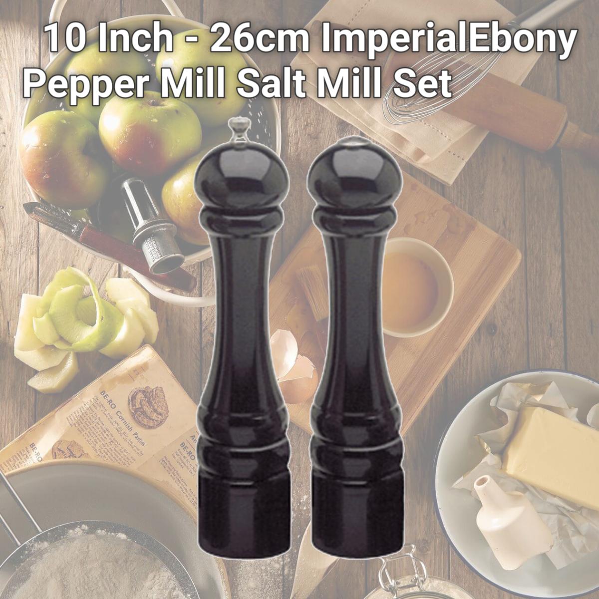 Picture of Chef Specialties 10502 10 Inch - 26cm ImperialEbony Pepper Mill Salt Mill Set