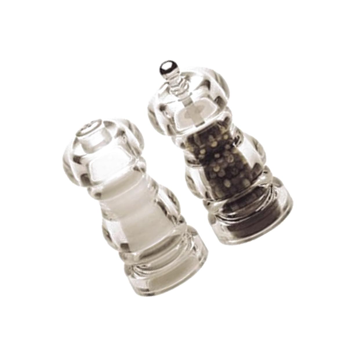 Picture of Chef Specialties 29190 5 Inch - 13cm LaurelAcrylic Pepper Mill Salt Shaker Set