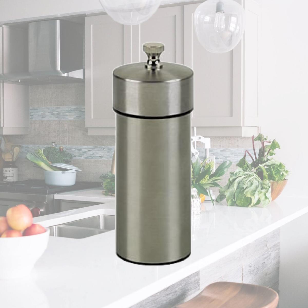 Picture of Chef Specialties 29922 5.5 Inch - 14cm FuturaBrushed Stainless Salt Mill