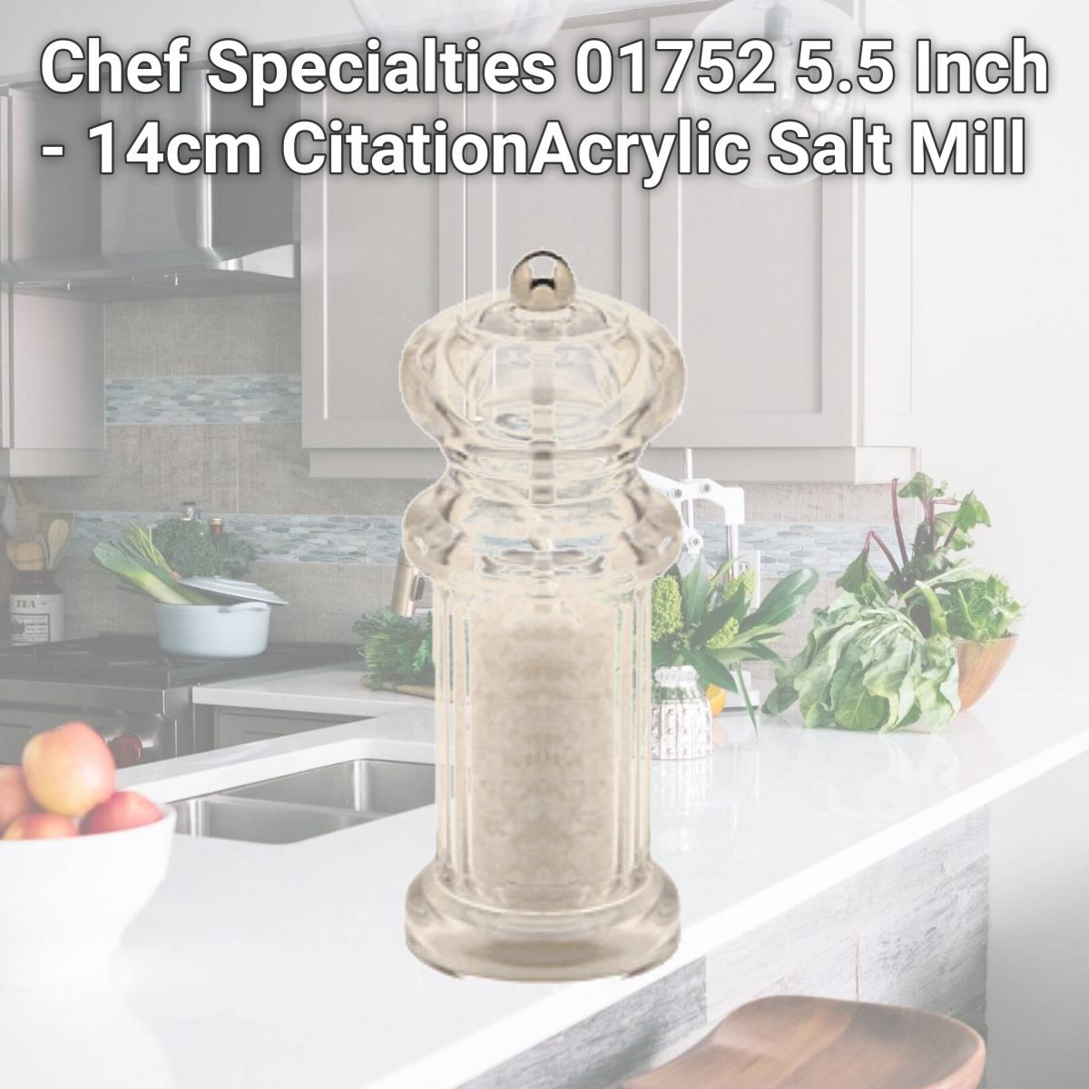 Picture of Chef Specialties 01752 5.5 Inch - 14cm CitationAcrylic Salt Mill
