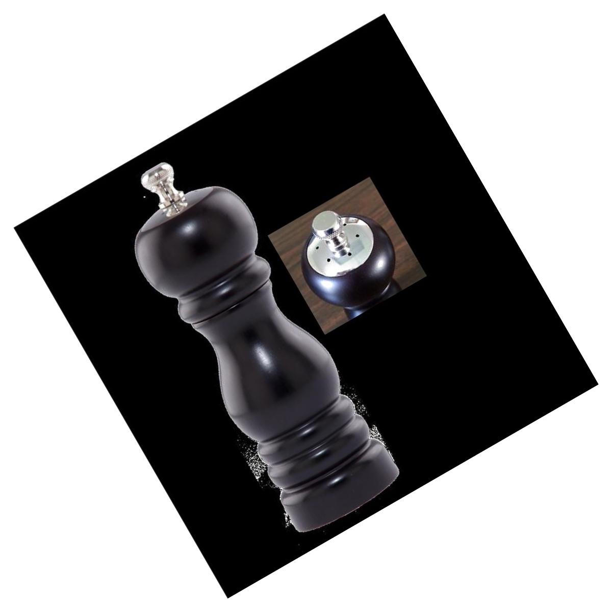 Picture of Chef Specialties 06950 6.5 in. Duo Pepper Mill & Salt Shaker Combo, Matte Ebony Black