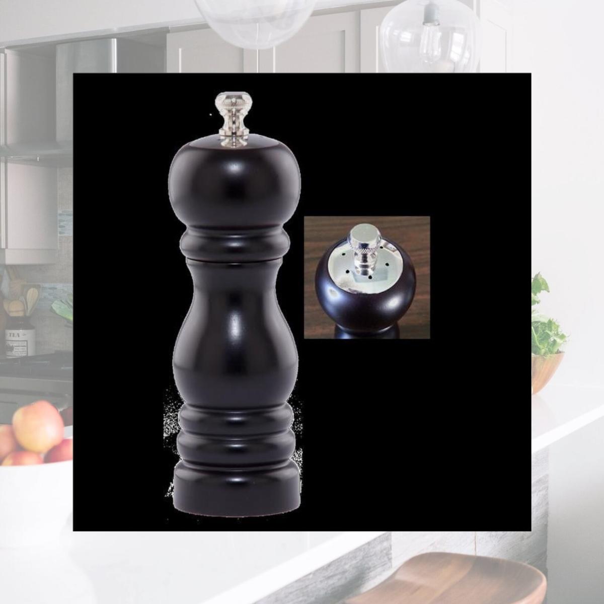 Picture of Chef Specialties 06950 6.5 in. Duo Pepper Mill & Salt Shaker Combo, Matte Ebony Black