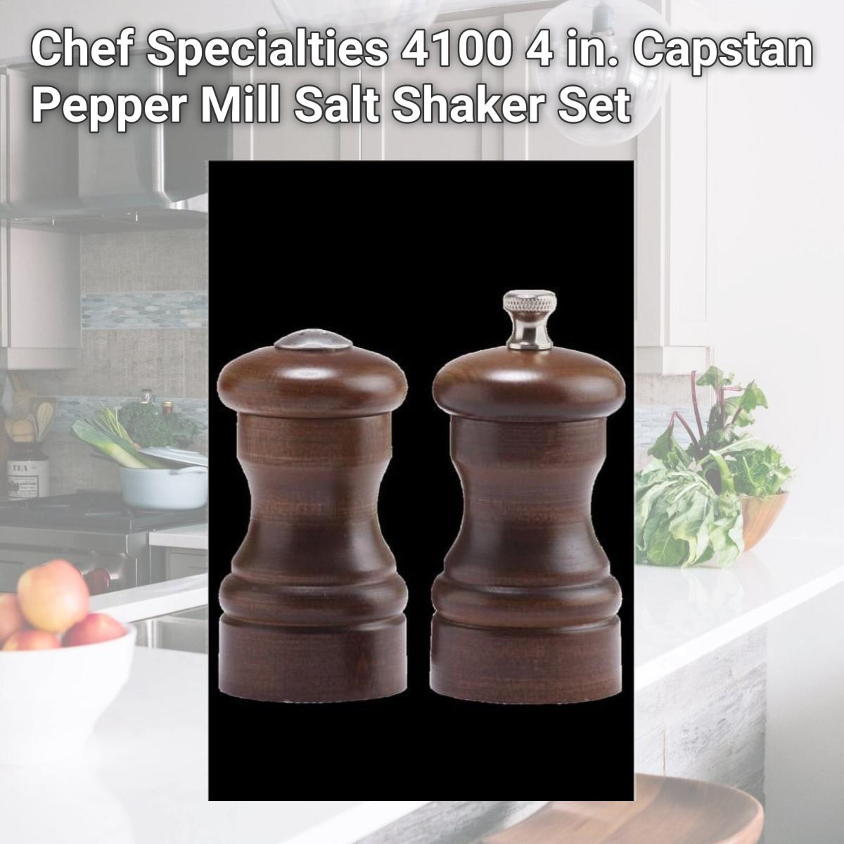 Picture of Chef Specialties 4100 4 in. Capstan Pepper Mill Salt Shaker Set