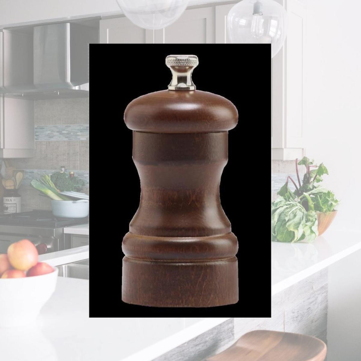 Picture of Chef Specialties 4152 4 in. Capstan Salt Mill, Walnut