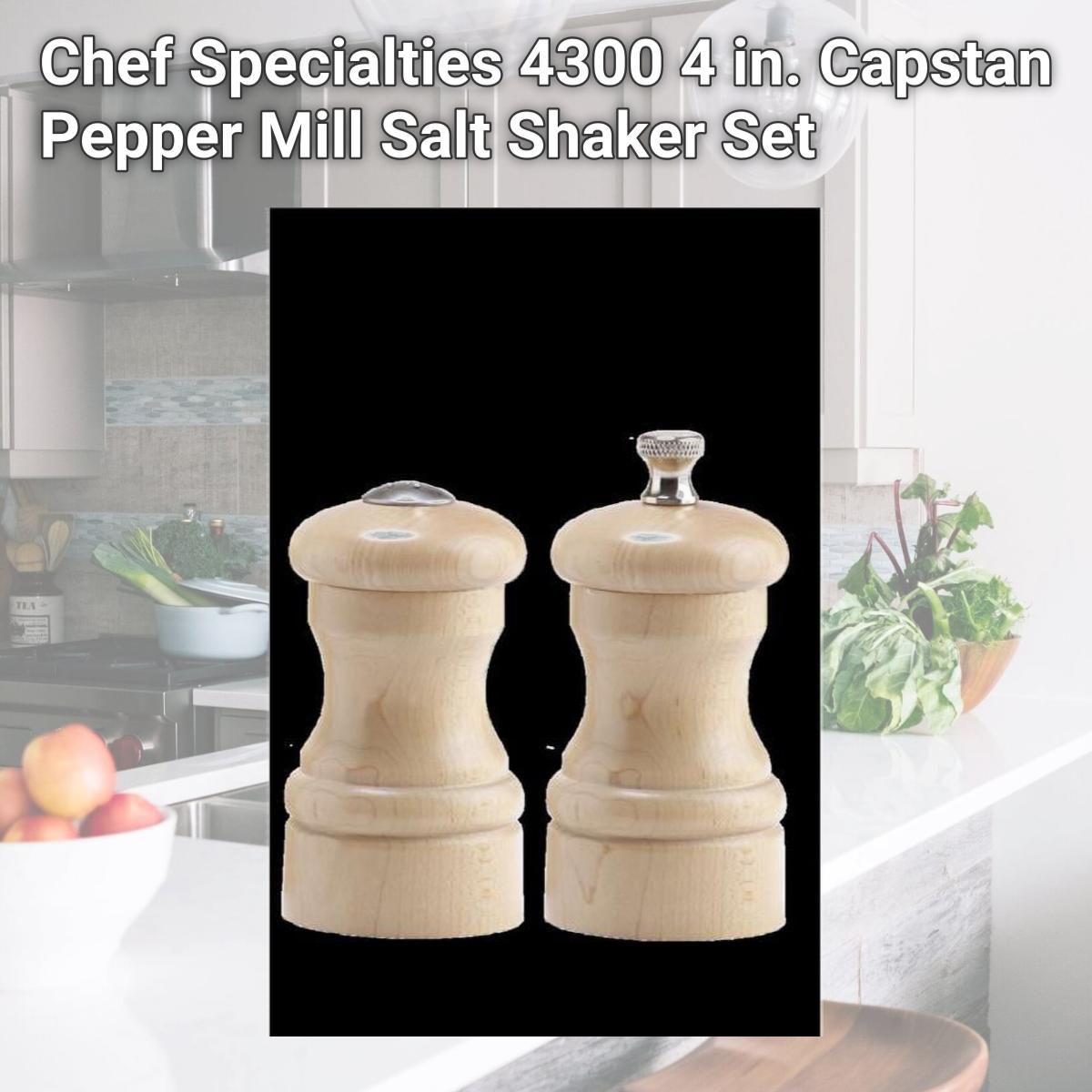 Picture of Chef Specialties 4300 4 in. Capstan Pepper Mill Salt Shaker Set