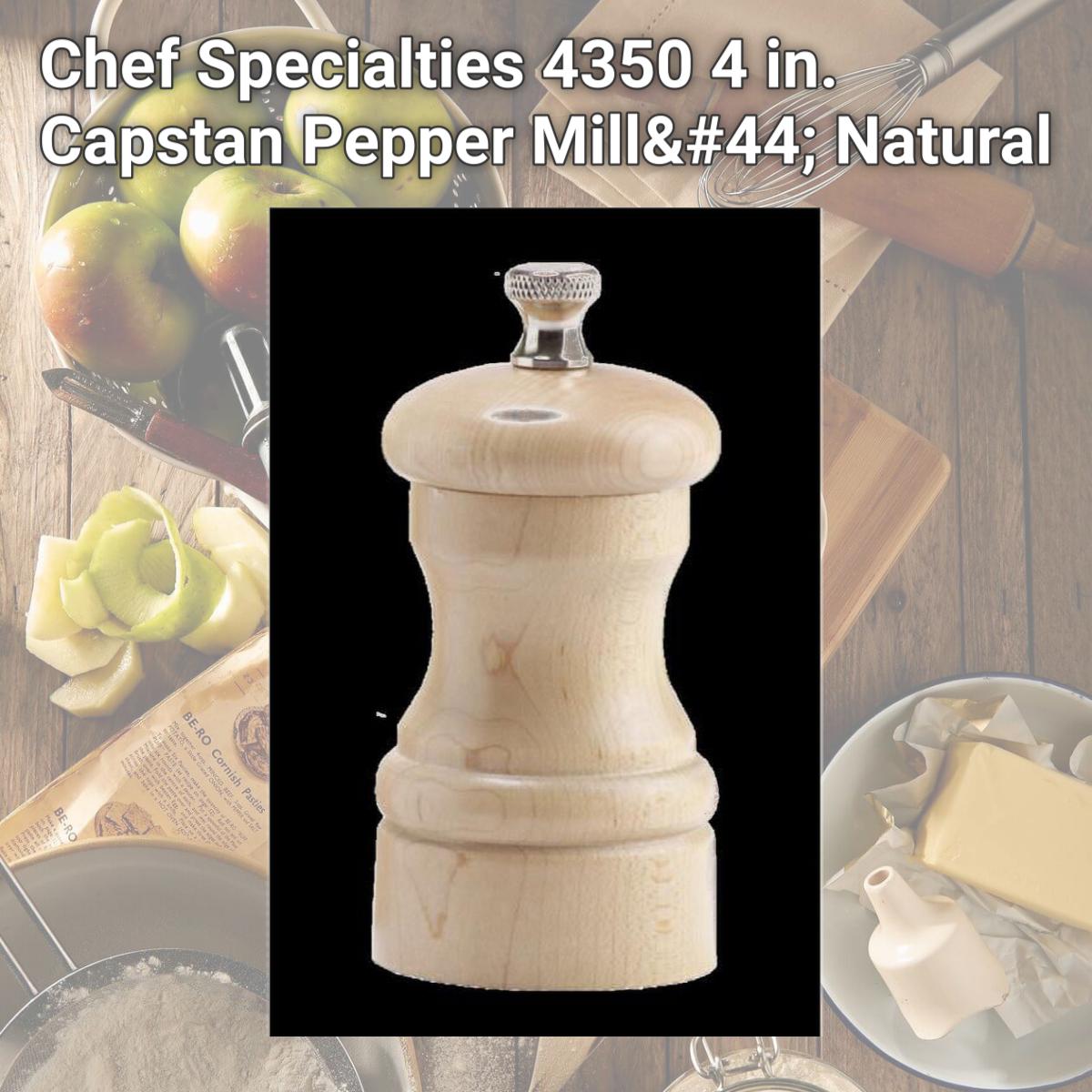 Picture of Chef Specialties 4350 4 in. Capstan Pepper Mill, Natural