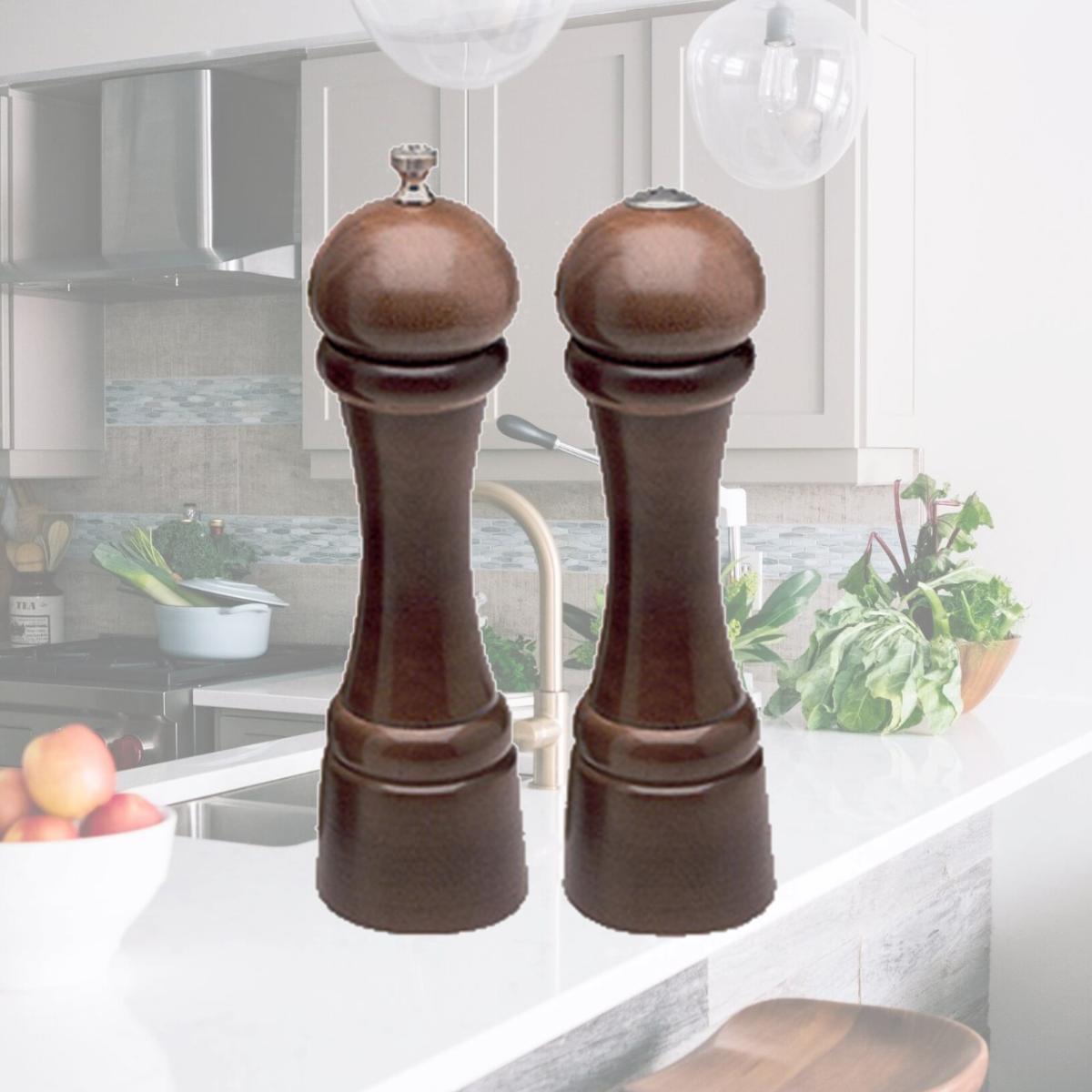 Picture of Chef Specialties 08301 8 inch- 20cm Windsor - Ebony Pepper Mill/Salt Shaker Set