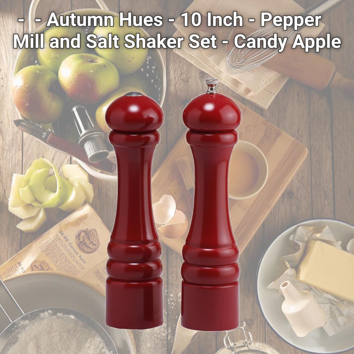 Picture of Chef Specialties - 10600 - Autumn Hues - 10 Inch - Pepper Mill and Salt Shaker Set - Candy Apple