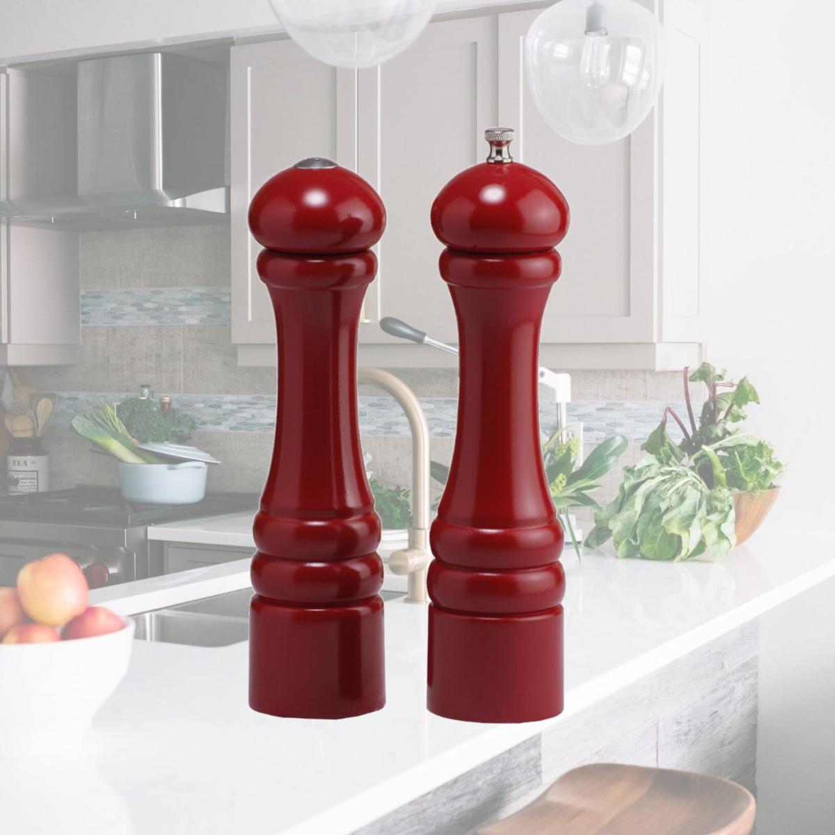 Picture of Chef Specialties - 10600 - Autumn Hues - 10 Inch - Pepper Mill and Salt Shaker Set - Candy Apple