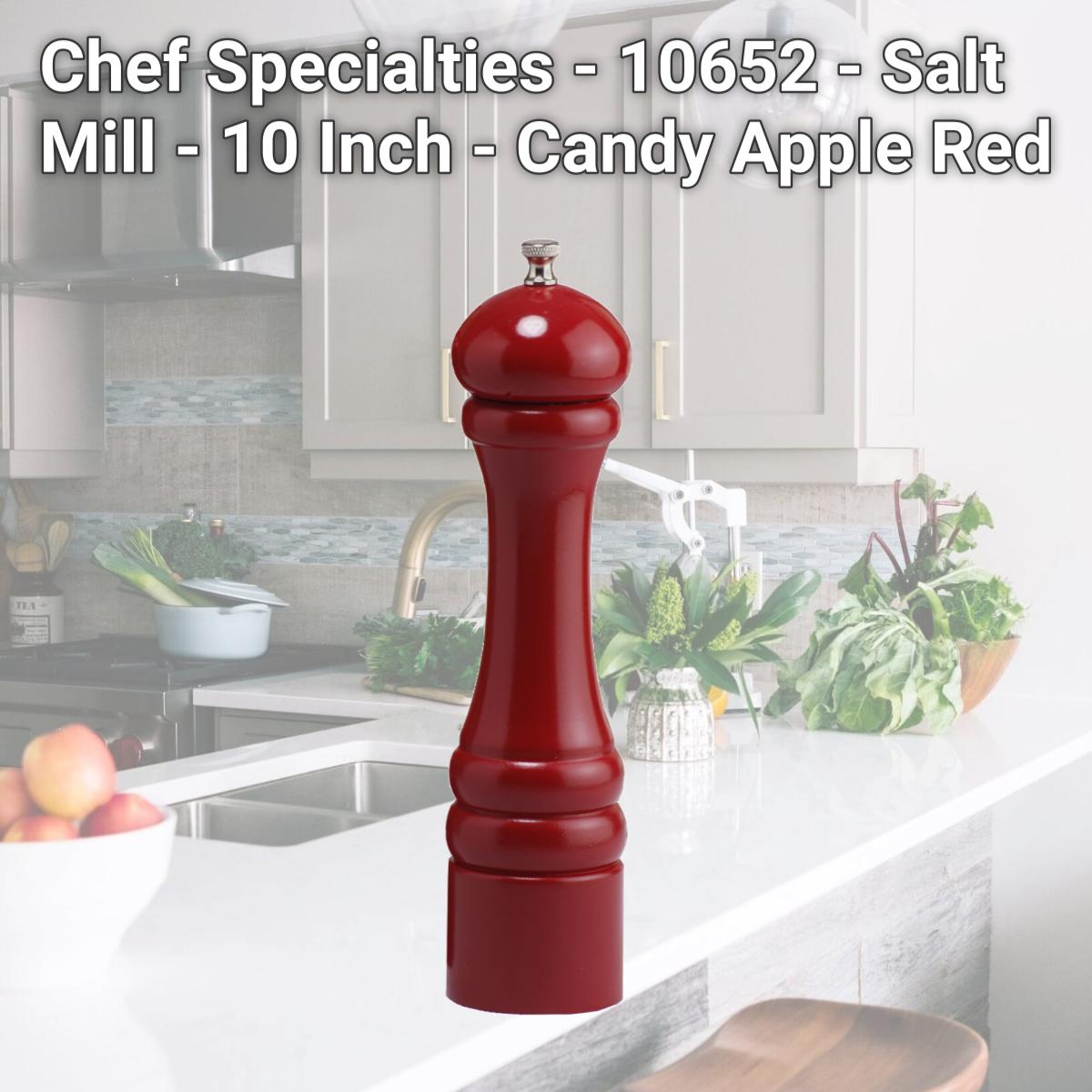 Picture of Chef Specialties - 10652 - Salt Mill - 10 Inch - Candy Apple Red