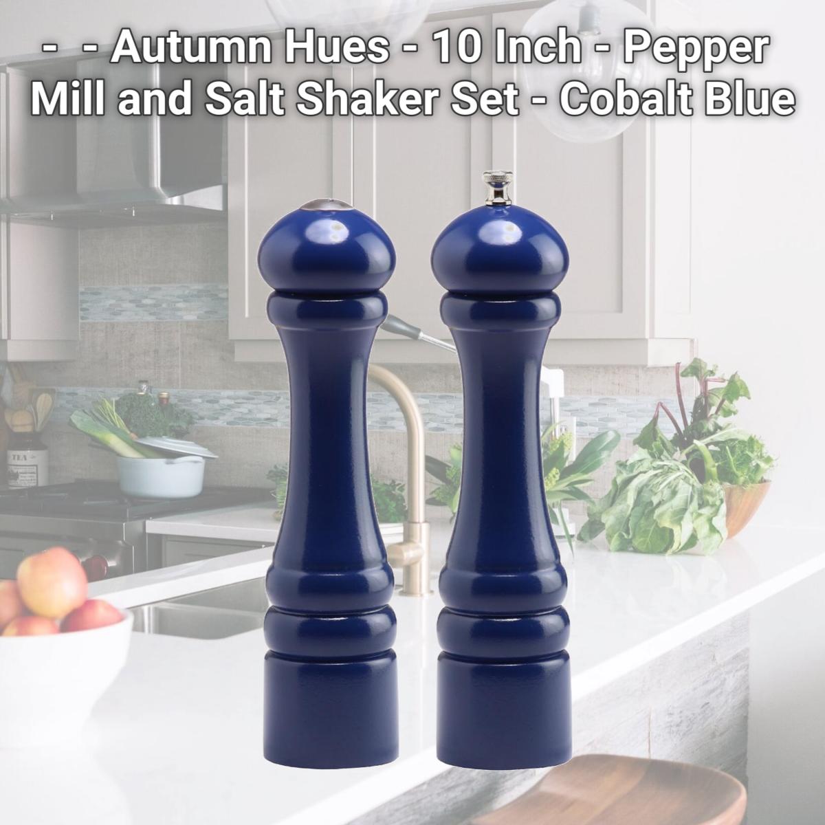 Picture of Chef Specialties - 10700 - Autumn Hues - 10 Inch - Pepper Mill and Salt Shaker Set - Cobalt Blue