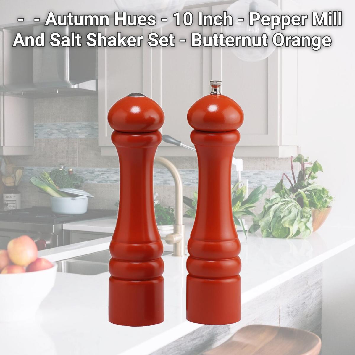 Picture of Chef Specialties - 10900 - Autumn Hues - 10 Inch - Pepper Mill And Salt Shaker Set - Butternut Orange
