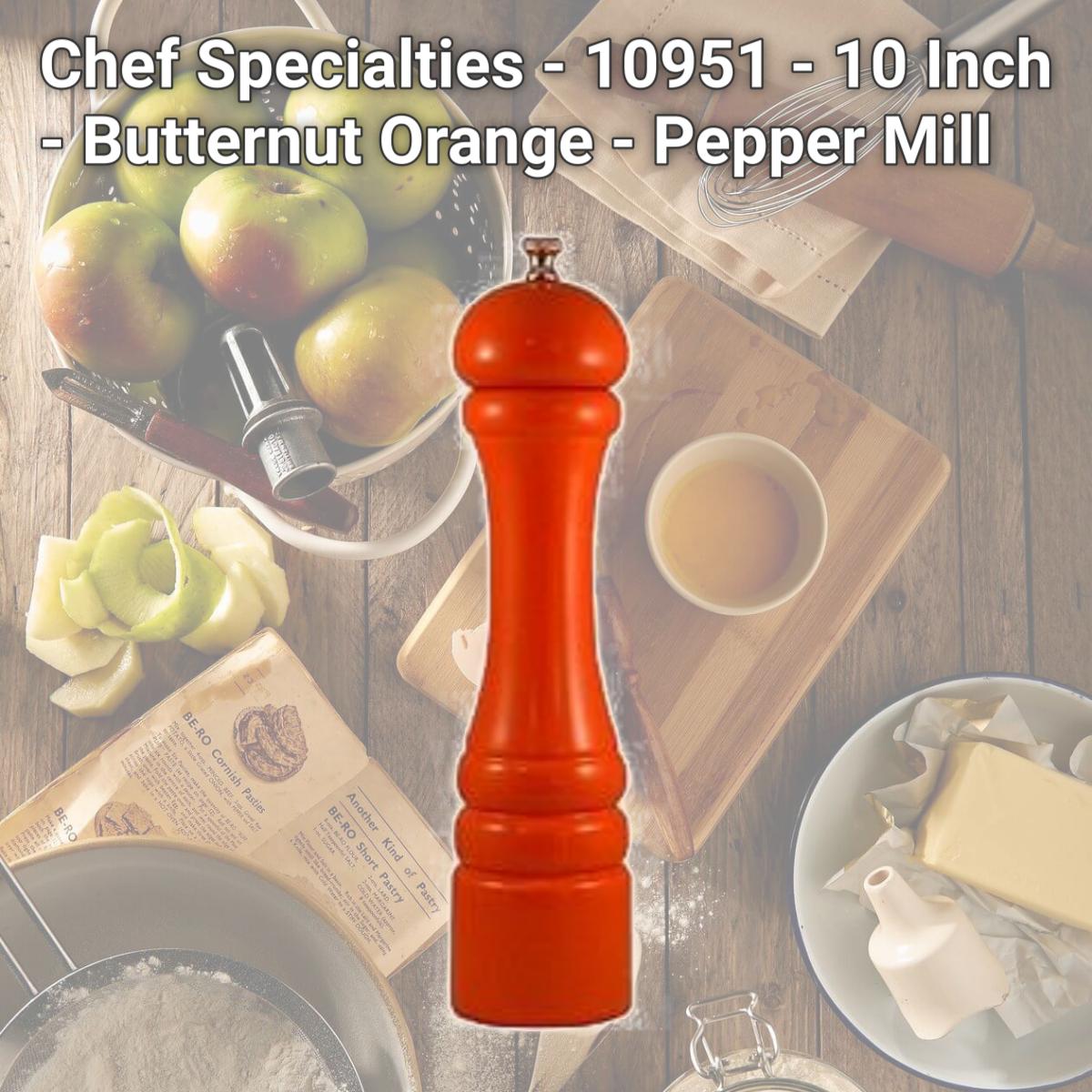 Picture of Chef Specialties - 10951 - 10 Inch - Butternut Orange - Pepper Mill