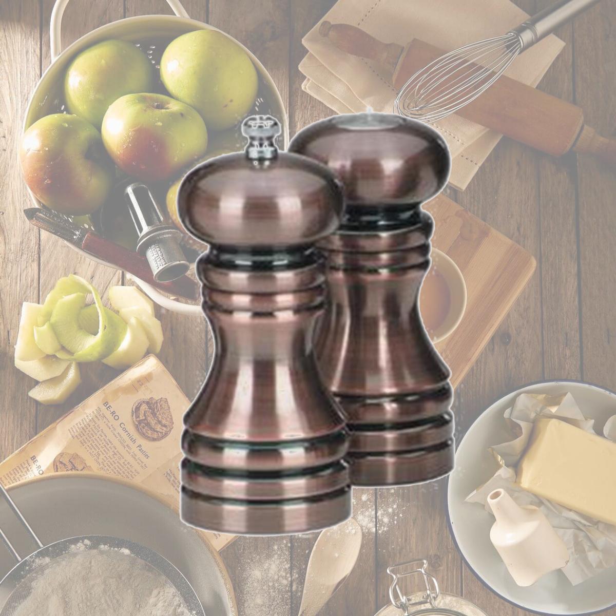 Picture of Chef Specialties - 90050 - 5.5 Inch - Burnished Pepper Mill And Salt Shaker Set