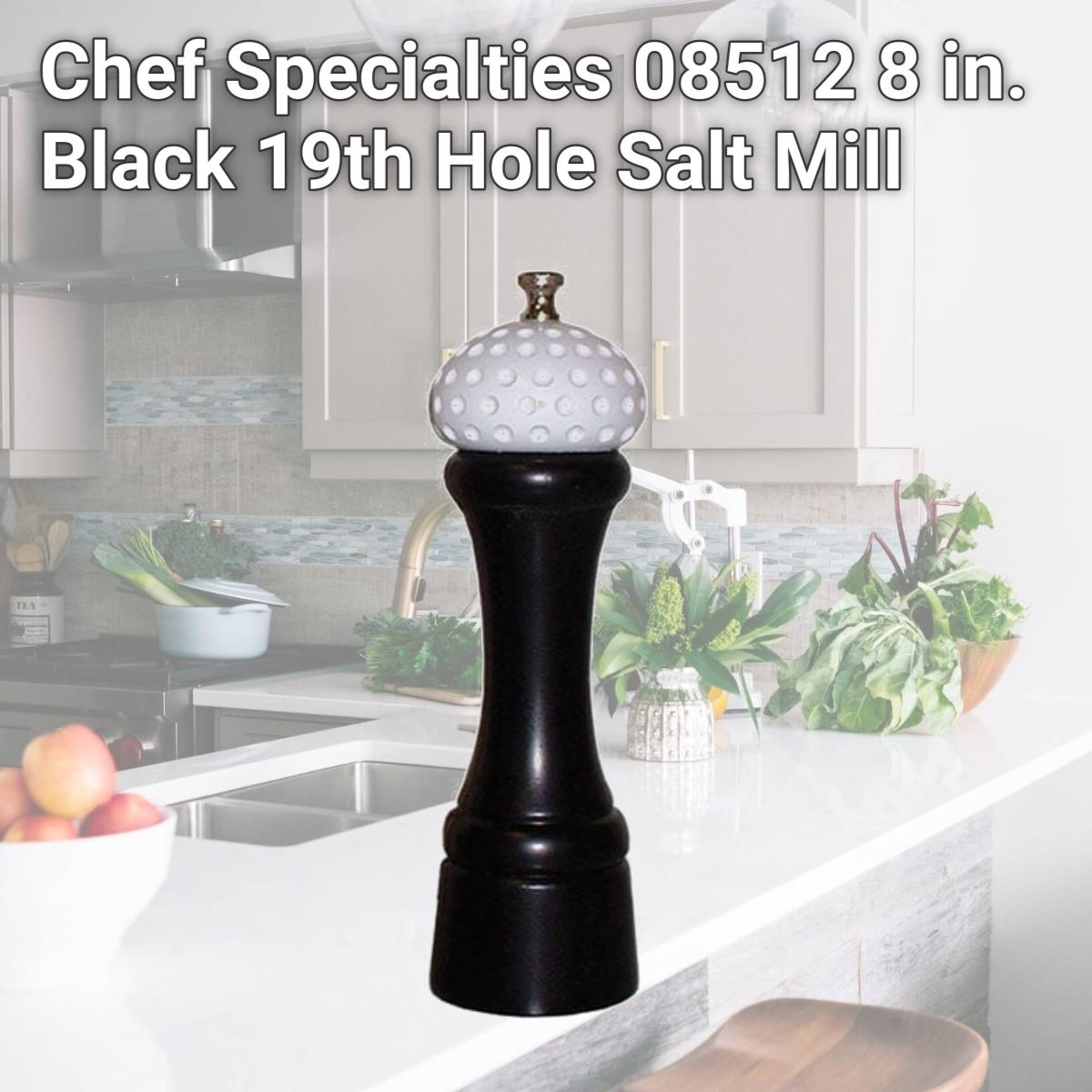 Picture of Chef Specialties 08512 8 in. Black 19th Hole Salt Mill