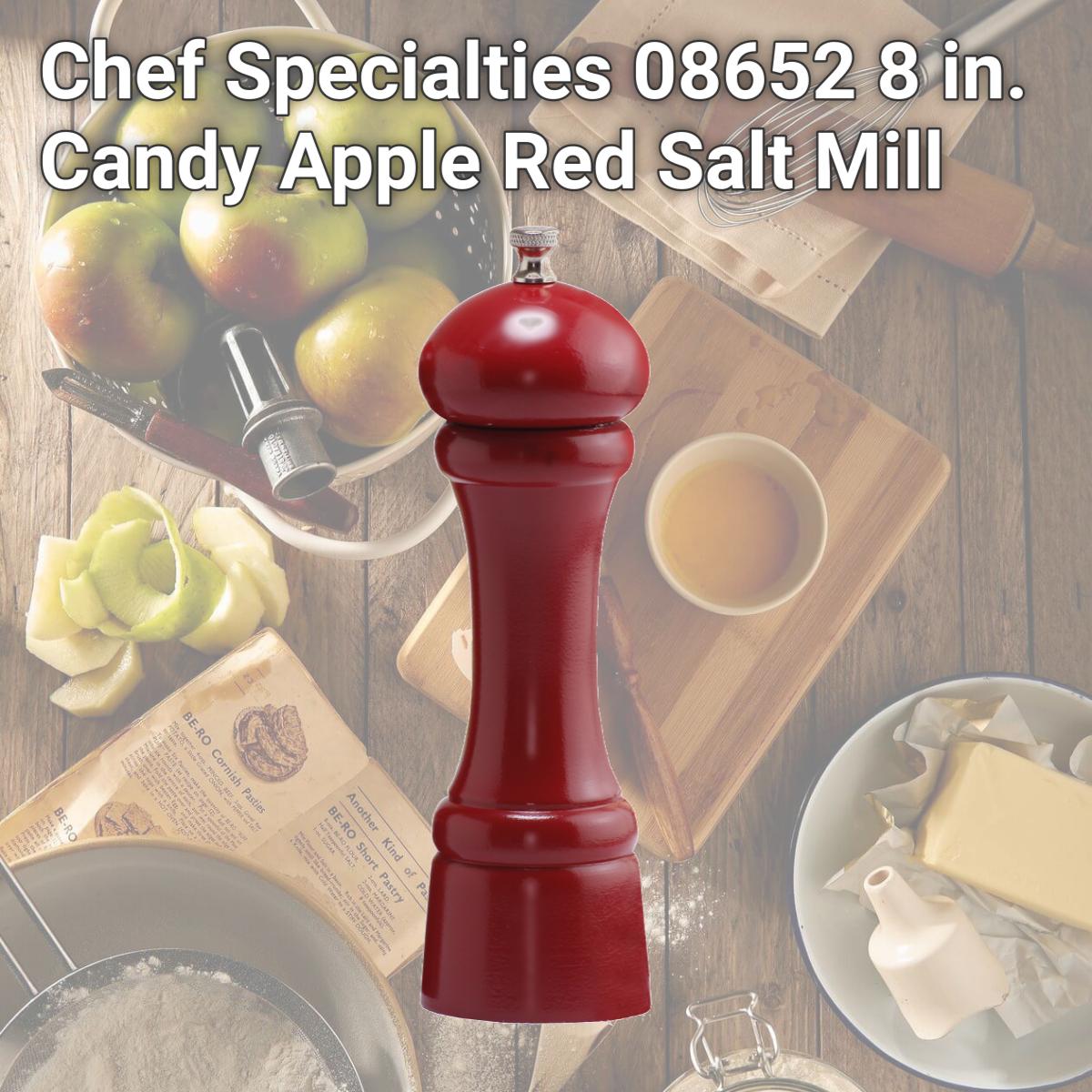 Picture of Chef Specialties 08652 8 in. Candy Apple Red Salt Mill