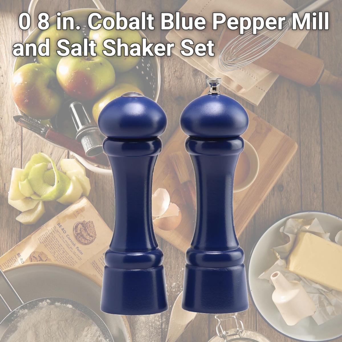 Picture of Chef Specialties 08700 8 in. Cobalt Blue Pepper Mill and Salt Shaker Set