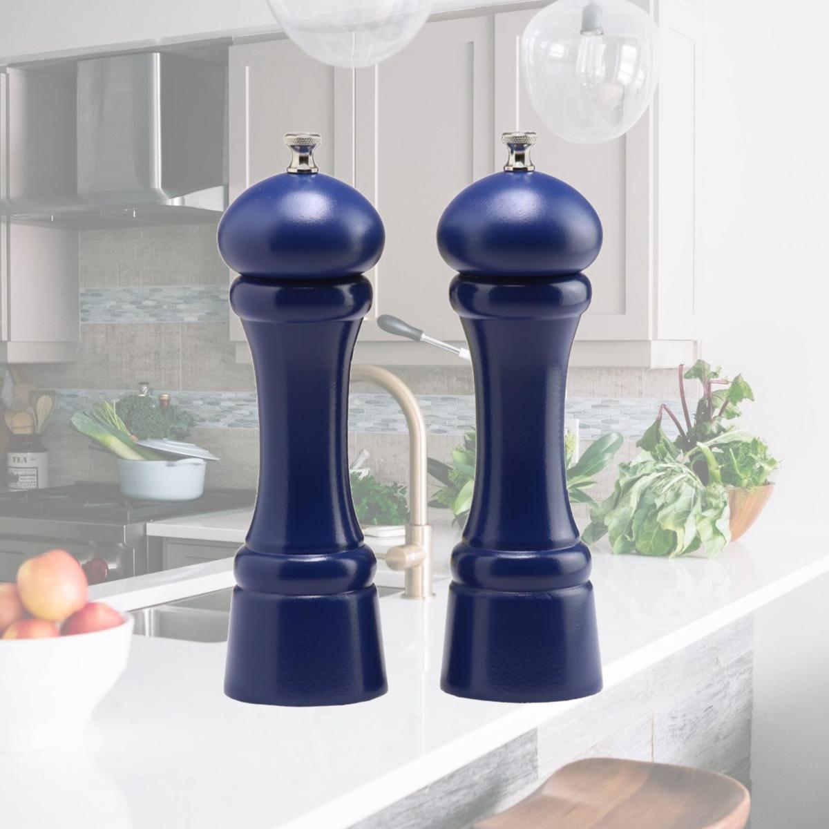Picture of Chef Specialties 08702 8 in. Cobalt Blue Pepper Mill and Salt Mill Set