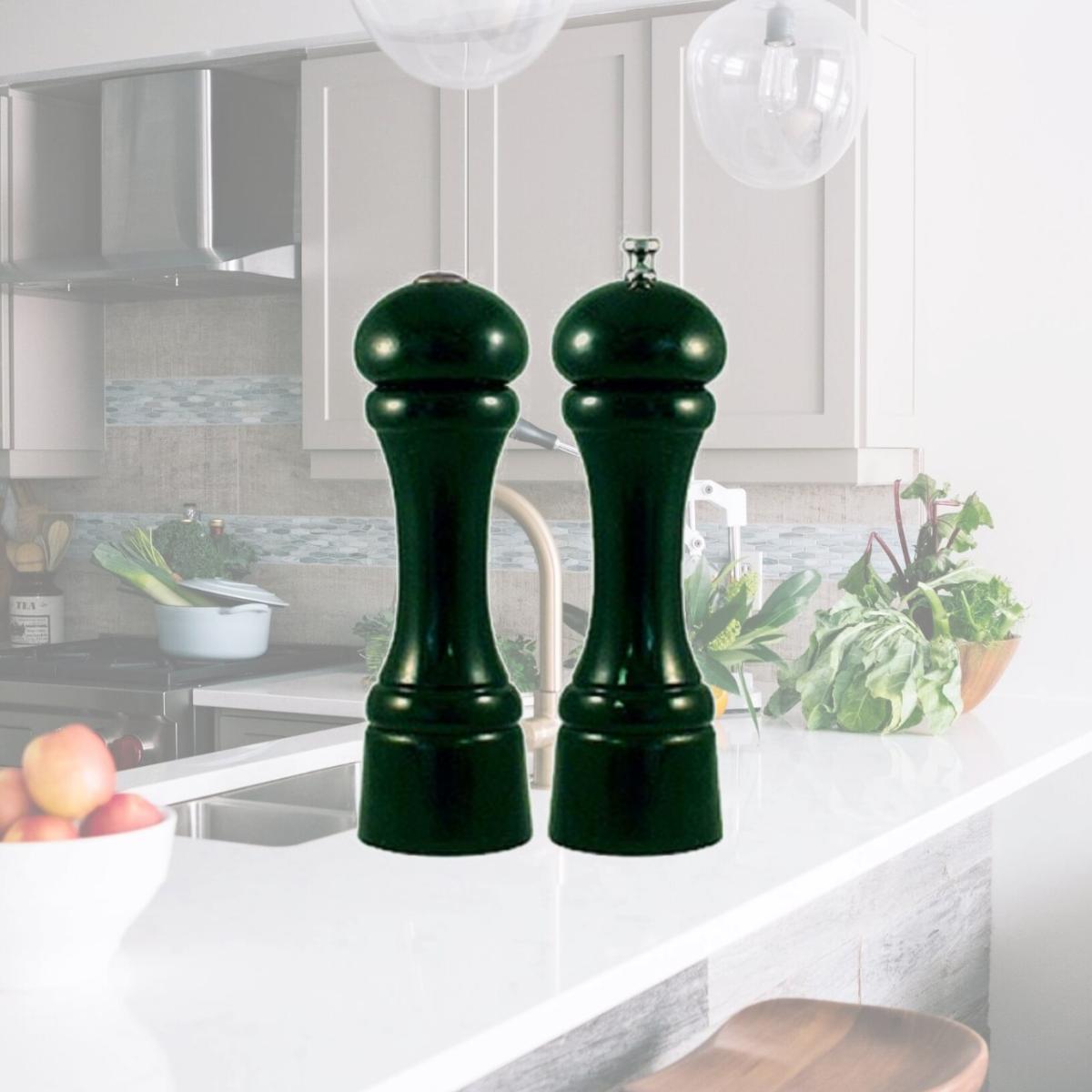 Picture of Chef Specialties 08800 8 in. Forest Green Pepper Mill and Salt Shaker Set