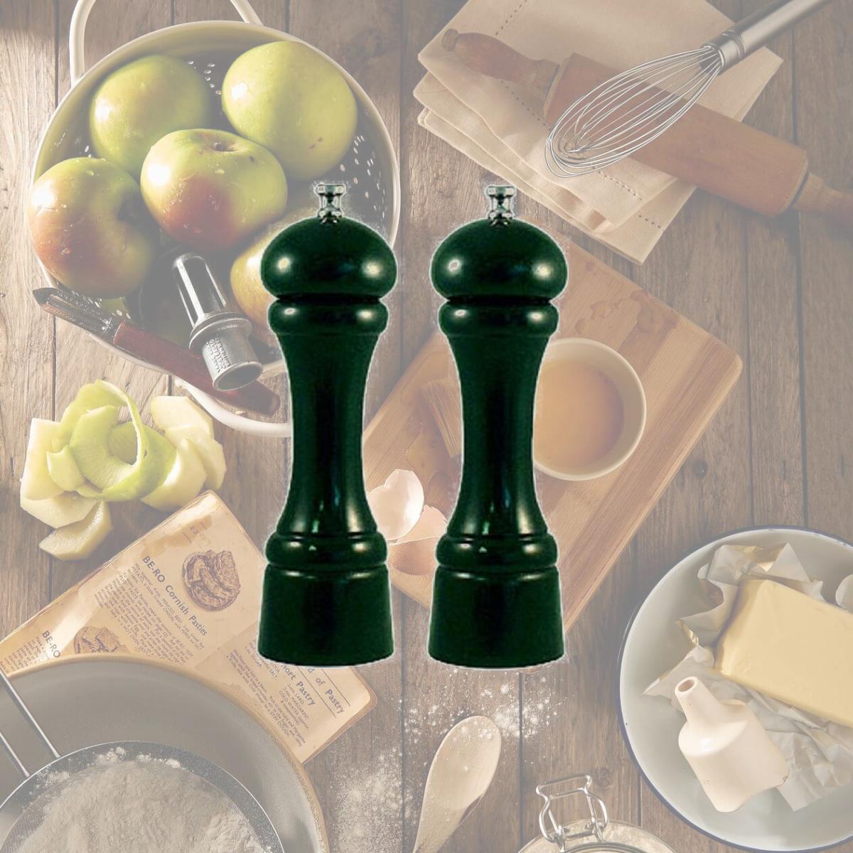 Picture of Chef Specialties 08802 8 in. Forest Green Pepper Mill and Salt Mill Set