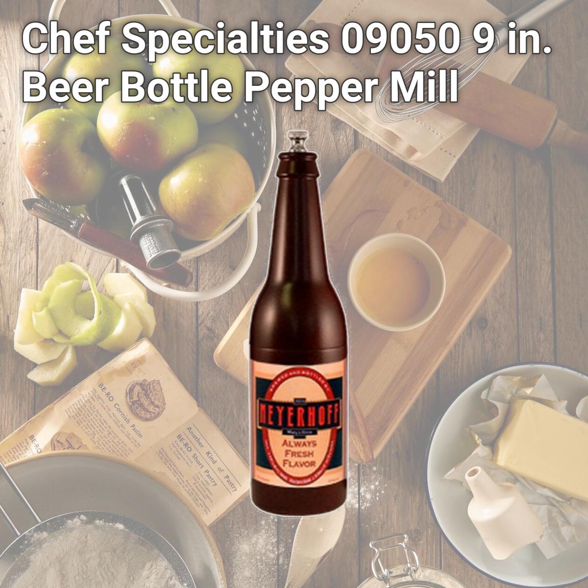Picture of Chef Specialties 09050 9 in. Beer Bottle Pepper Mill