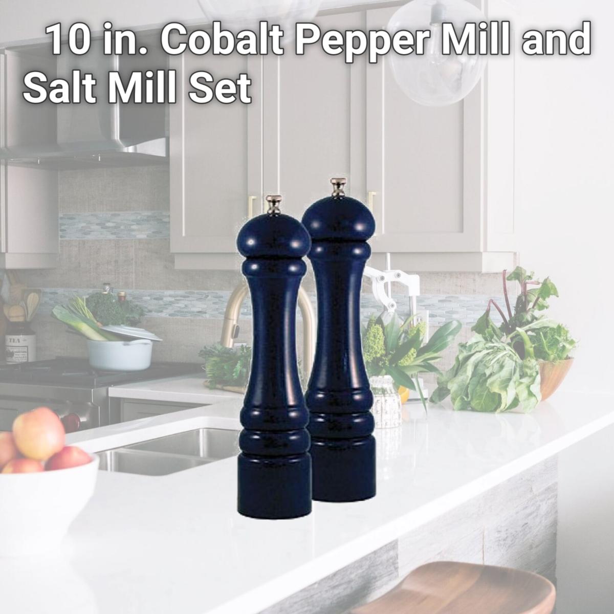 Picture of Chef Specialties 10702 10 in. Cobalt Pepper Mill and Salt Mill Set