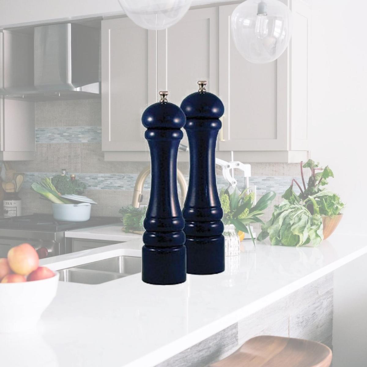 Picture of Chef Specialties 10702 10 in. Cobalt Pepper Mill and Salt Mill Set