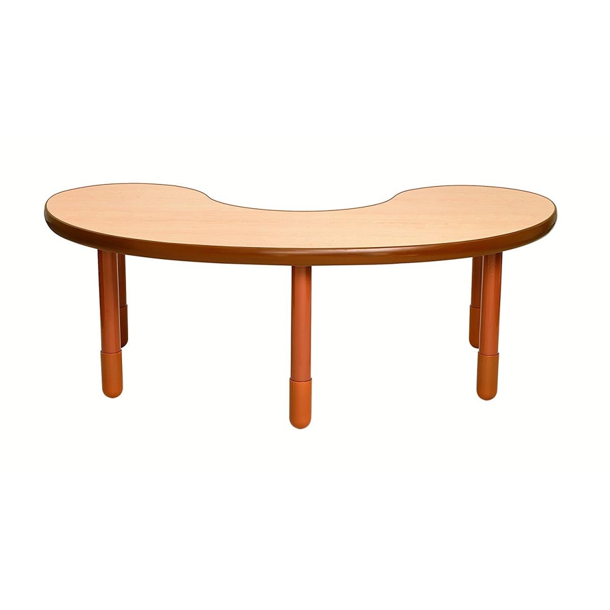 Ab739knw12 38 X 65 In. Teacher & Kidney Baseline Table With 12 In. Legs, Natural Wood