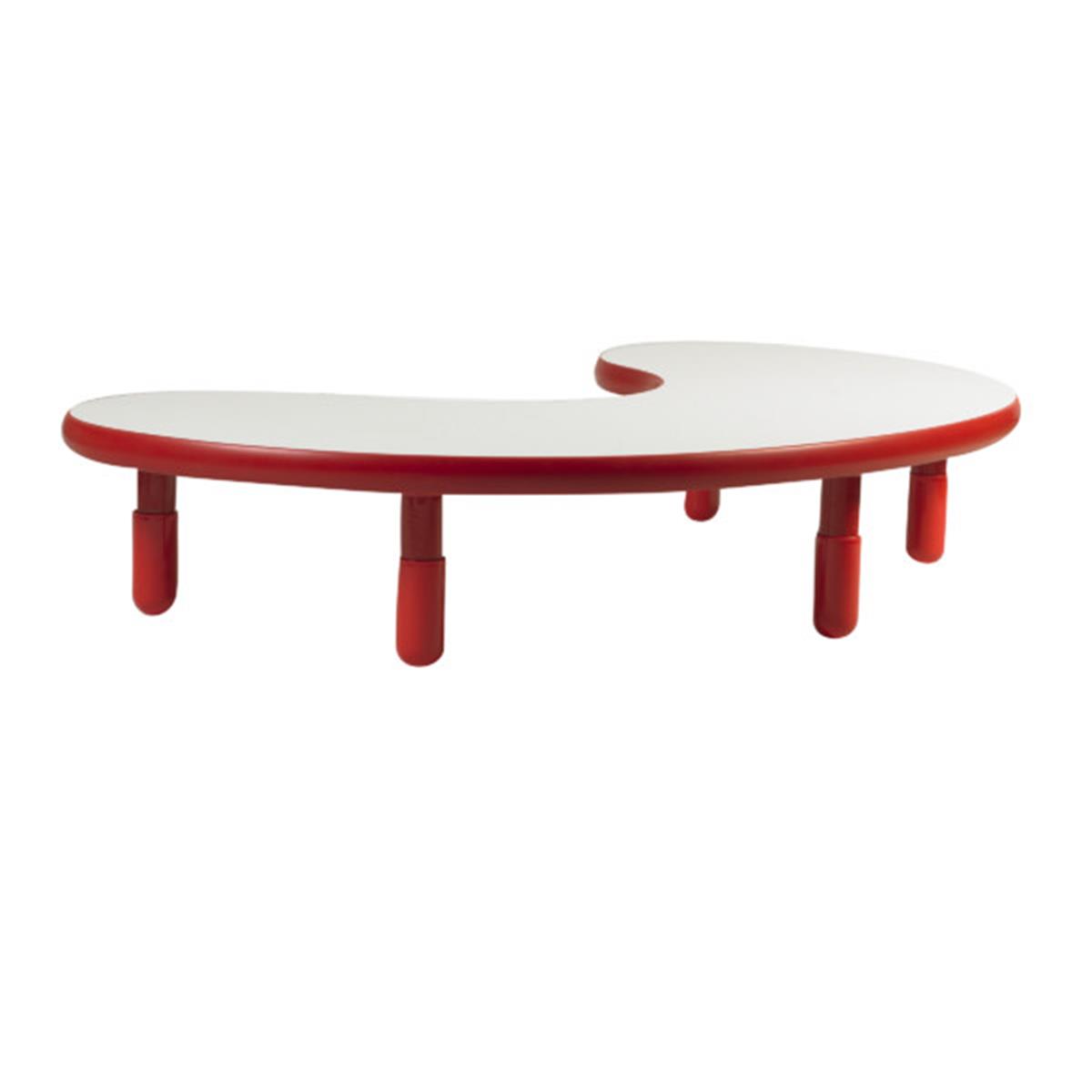 Ab739kpr20 38 X 65 In. Teacher & Kidney Baseline Table With 20 In. Legs, Candy Apple Red