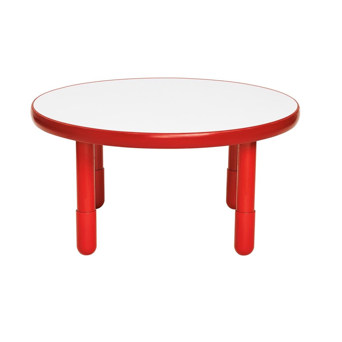 Ab749dpr18 36 X 18 In. Baseline Round Table With Legs, Candy Apple Red