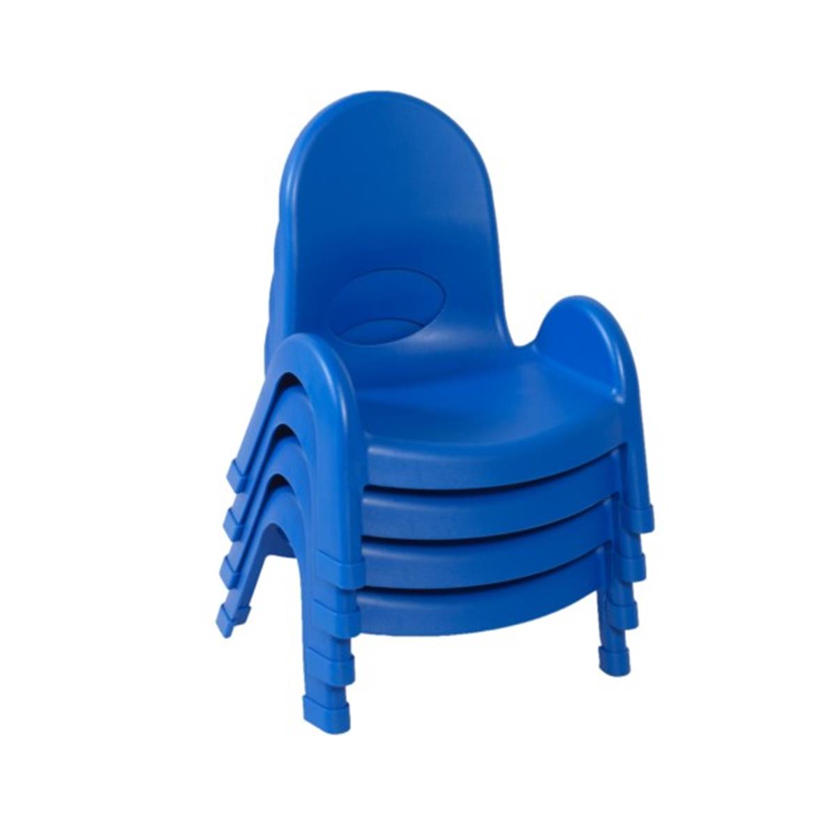 Ab7705pb4 5 In. Value Stack Child Chair, Royal Blue - Pack Of 4