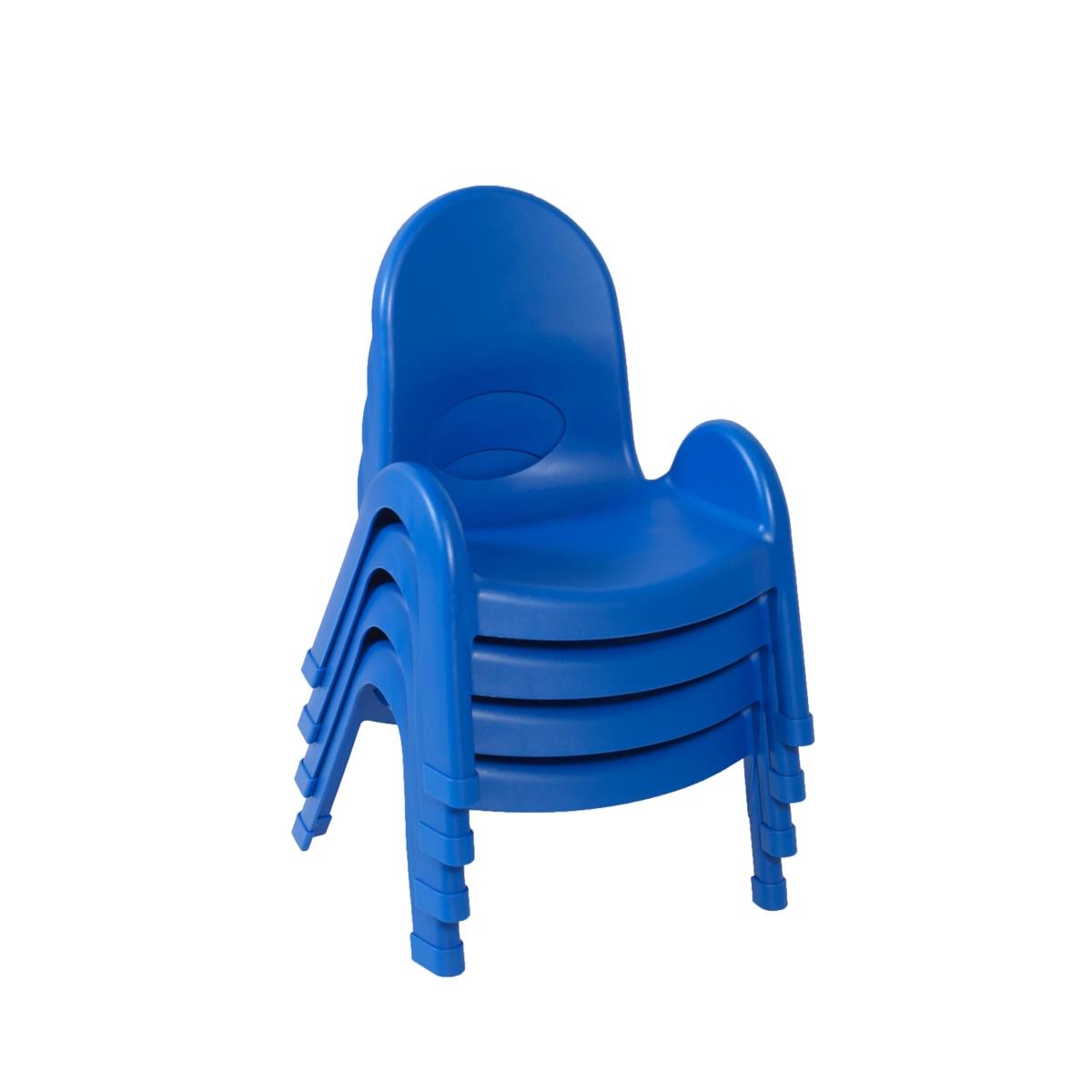 Ab7707pb4 7 In. Value Stack Child Chair, Royal Blue - Pack Of 4