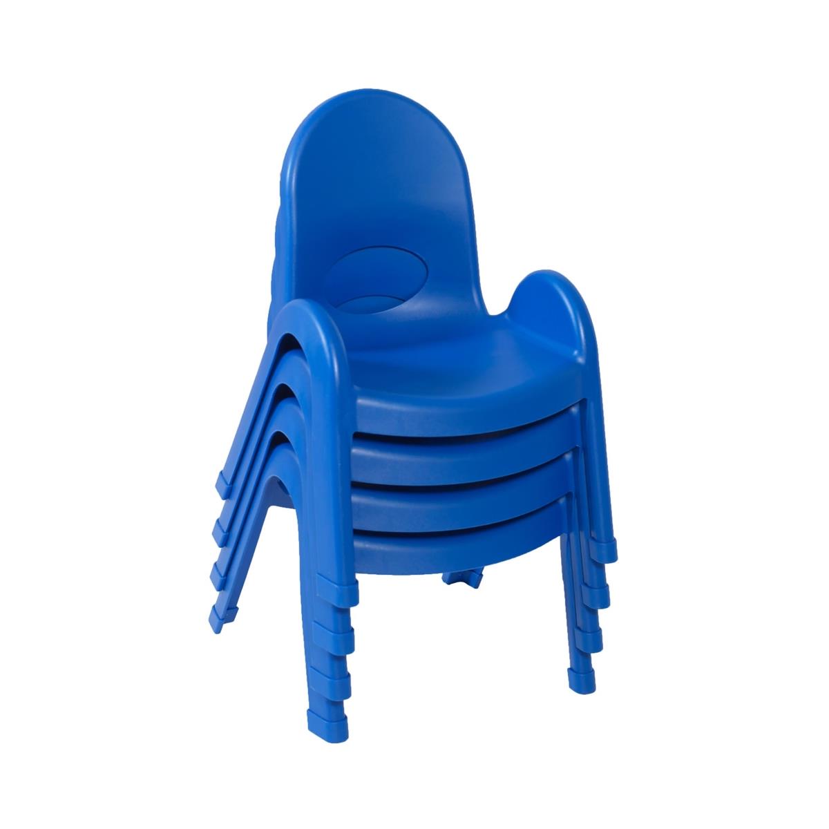Ab7709pb4 9 In. Value Stack Child Chair, Royal Blue - Pack Of 4