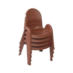 Ab7709cb4 9 In. Value Stack Child Chair, Cocoa - Pack Of 4