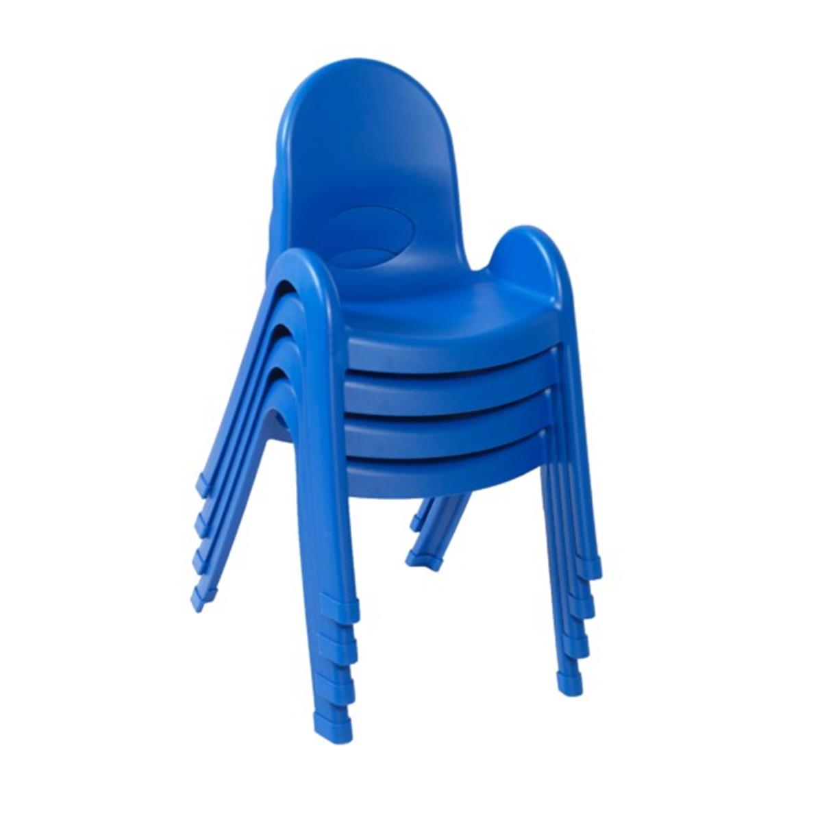 Ab7713pb4 13 In. Value Stack Child Chair, Royal Blue - Pack Of 4