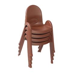 Ab7713cb4 13 In. Value Stack Child Chair, Cocoa - Pack Of 4